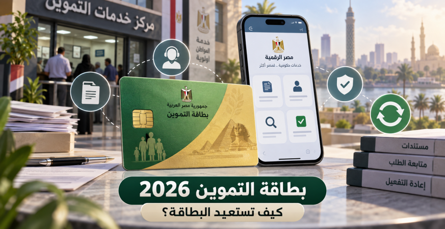 بطاقة التموين 2026.. أسباب وقف الدعم وطريقة استعادة البطاقة