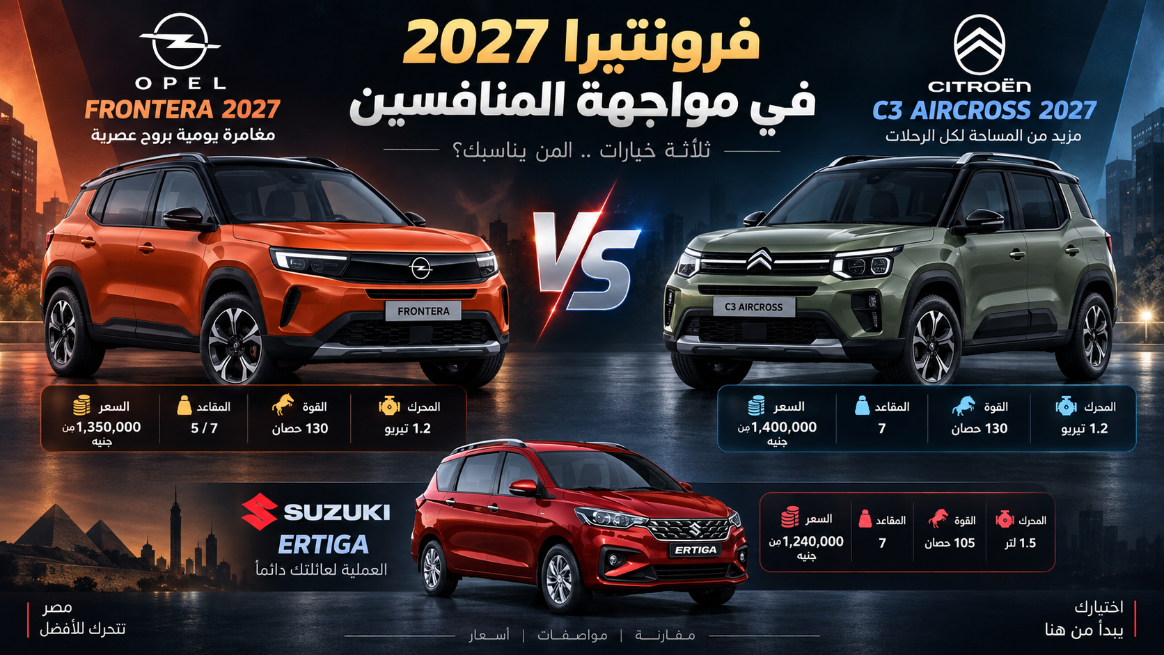أوبل فرونتيرا 2027.. مقارنة شاملة مع أبرز المنافسين 10 أوبل فرونتيرا 2027.. مقارنة شاملة مع أبرز المنافسين